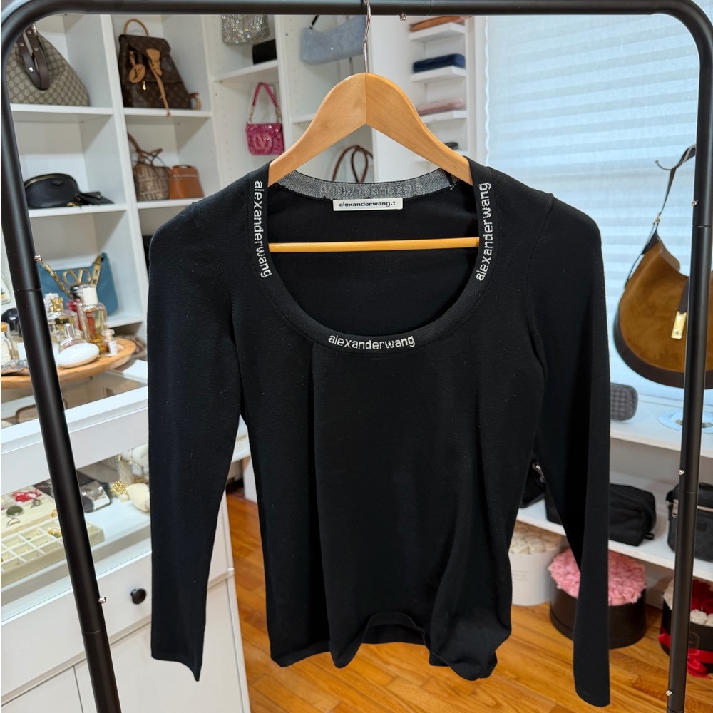 Alexander Wang Black Long Sleeve Top